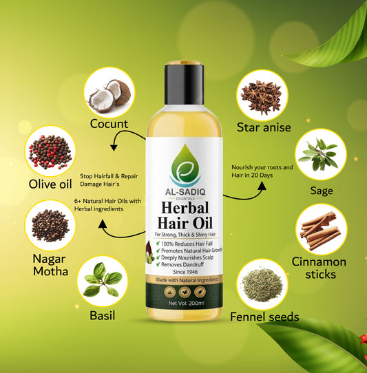 Al-Sadiq Herbal Hair Oil (200ml)